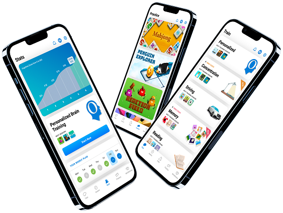 Person engaging with cognitive training